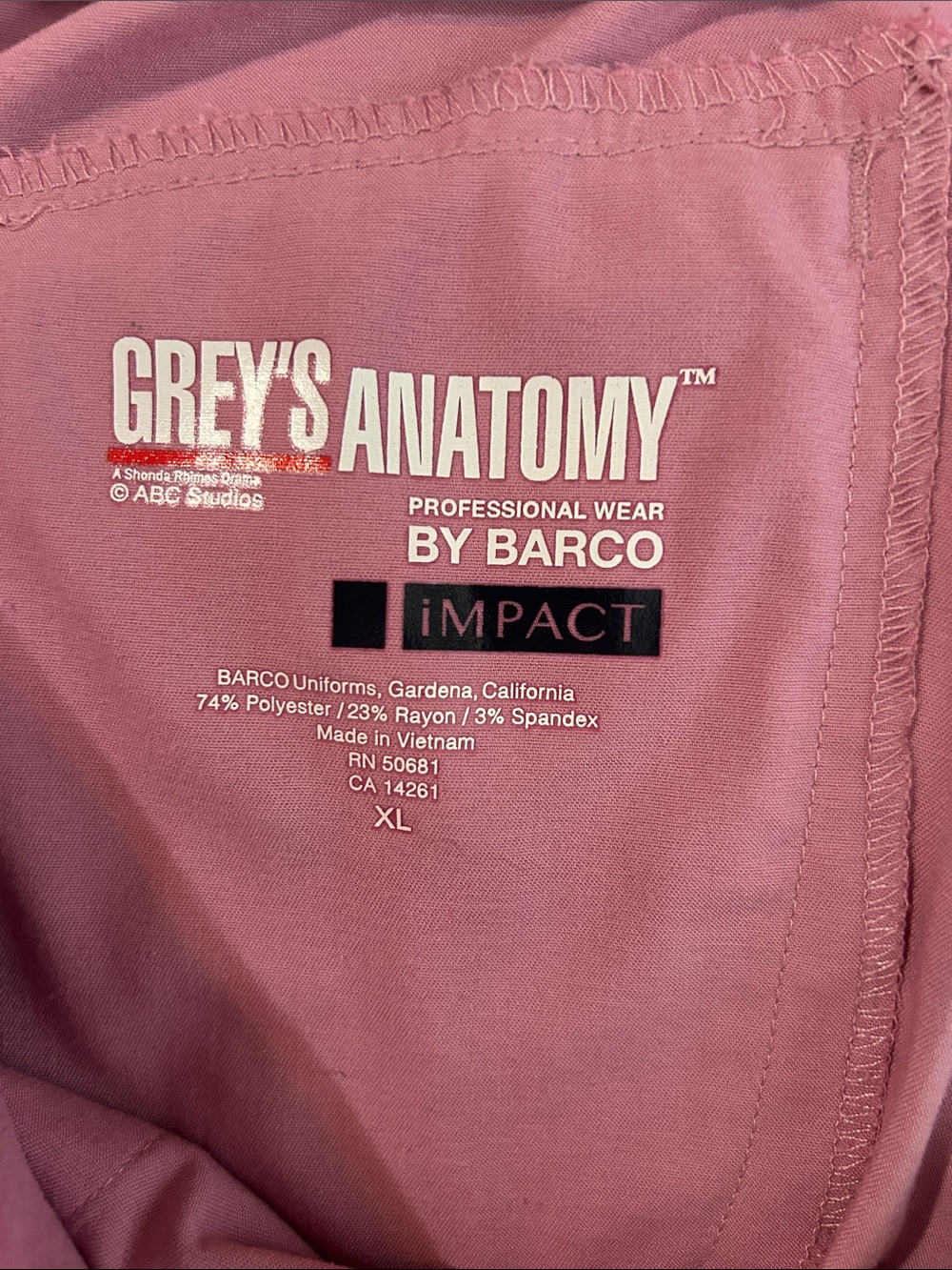 Barco Uniforms Rose Pink Drawstring Jogger Pants with Navy Trim - Picture 2 of 5